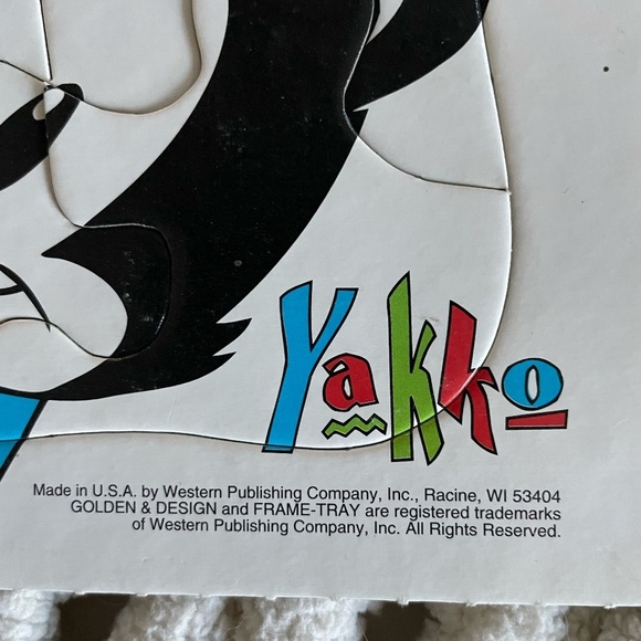 GOLDEN & DESIGN ANIMANIACS FRAME TRAY PUZZLE WARNER BROS 1994 - Picture 2 of 5